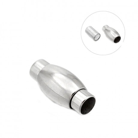 Stål lås blank med magnet  7 mm hul