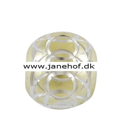 Diamant skåret perle lys gul 11 / 5 mm