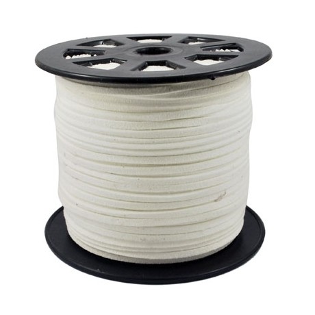 Ruskind im. 2,7 x 1,5 mm - hvid - 1 m