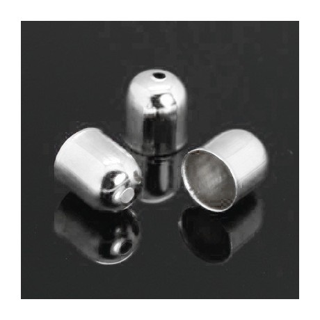 Enderør i sølv 7 / 5 mm -  6 stk