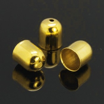 Enderør i Guld 7 / 5 mm -  6 stk