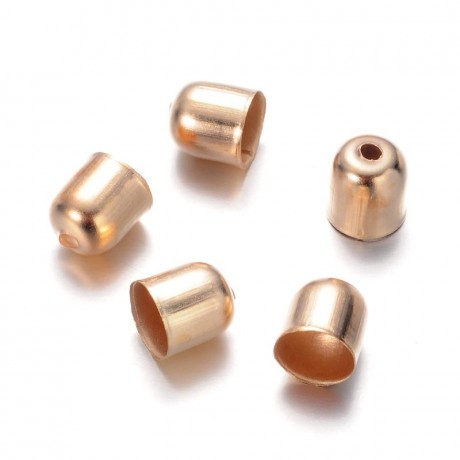 Enderør i Rosenguld 7 / 5 mm -  6 stk