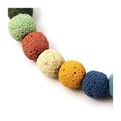 Lava 10 / 2 mm mix - 1 streng (ca 40 perler)