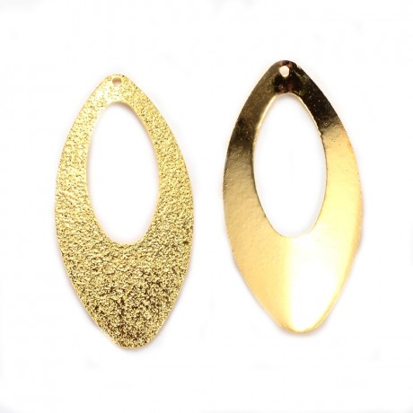 Smukke stardust guld vedhæng 40 mm - 2 stk