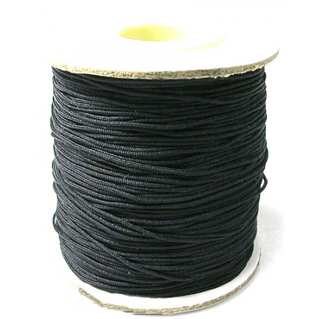 Midter knytte snor - sort 0,8 mm tyk - 10 M