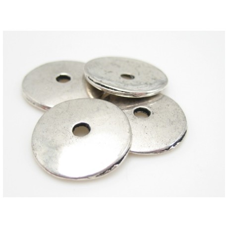 Metal skiver let buet 15 mm / 2  mm hul - 4 stk