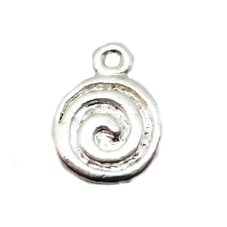 Sølv vedhæng 13 mm - 2 stk