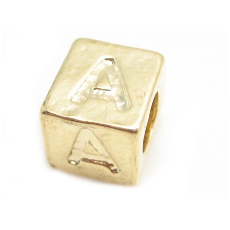 Bogstav  8 x 8 / 4,5 mm - Guld - A