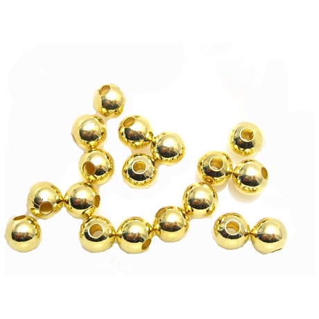 Blanke guld perler 6 / 2 mm - 20 stk