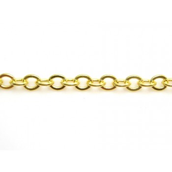 Kraftig kæde guld 3,5 mm - 1 m