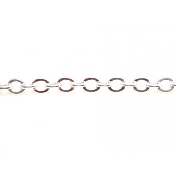 Kraftig kæde sølv 3,5 mm - 1 m