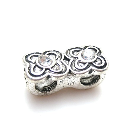 Dobbelt perle med stene 17 / 2,5 mm