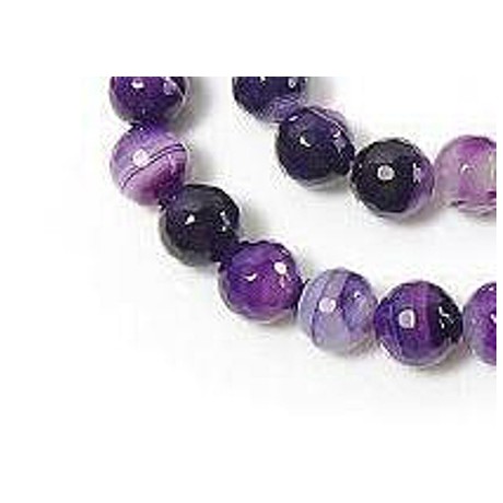 Natur agat facet lilla 10 / 1,5 mm - 4 stk