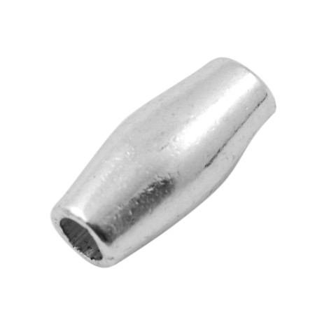 Stor glat metal perle 17 / 5 mm - 3stk