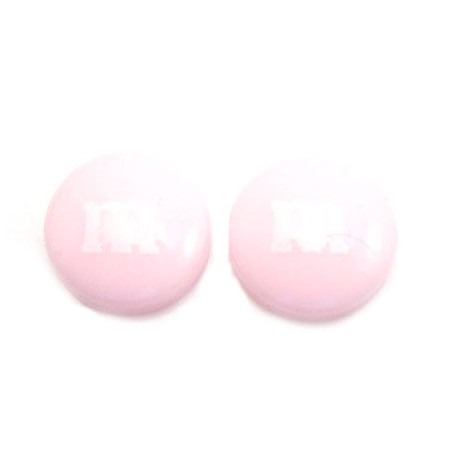 M & M   14 mm lys rosa - 2 stk