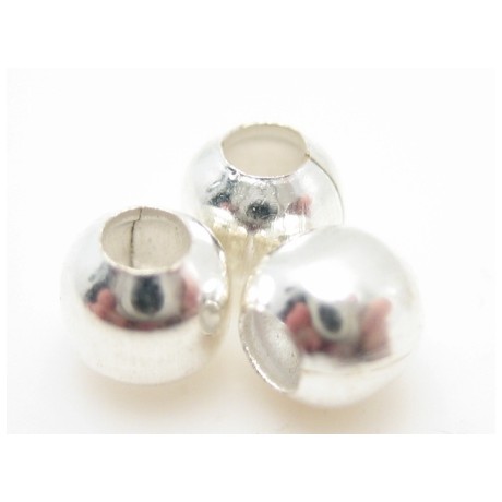 Voks perle 3mm - sølv - 40 stk