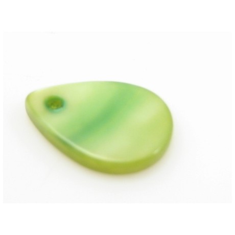 Dråbe vedhæng - lime - grøn - 2 stk